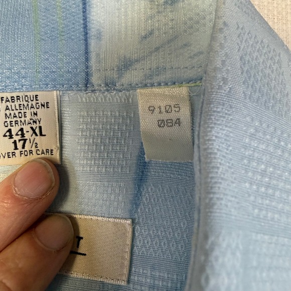 HAUPT German Abstract Print Short Sleeve Button Down Shirt‎ Men's 44-XL - Picture 5 of 10